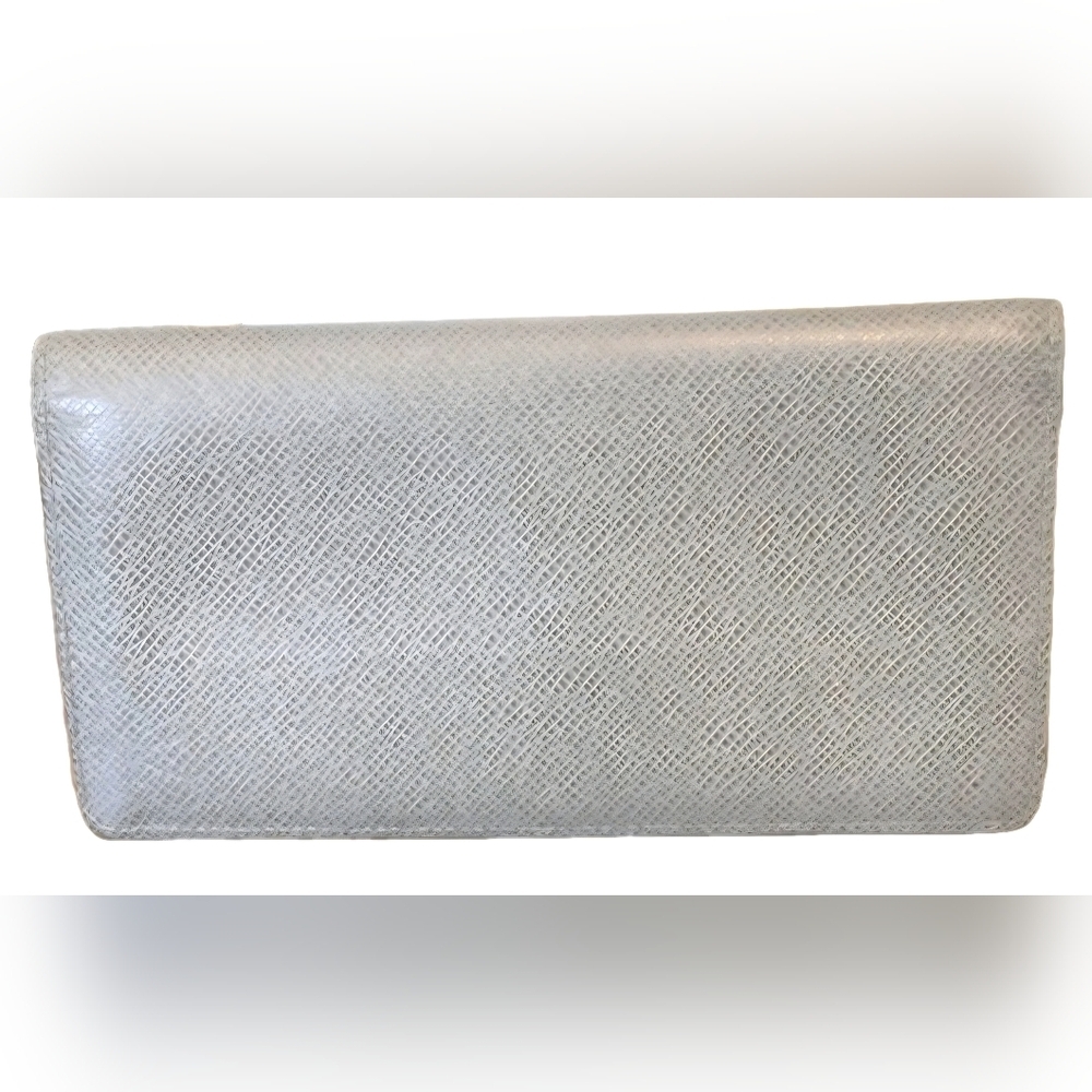 RARE LOUIS VUITTON Grey Taiga Brazza (Unisex) Bifold Long Wallet (EUC) - Picture 5 of 11